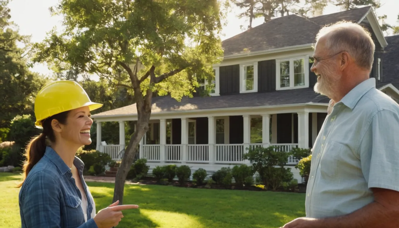 Provider reviewing a tree with a homeowner in the Orlando area